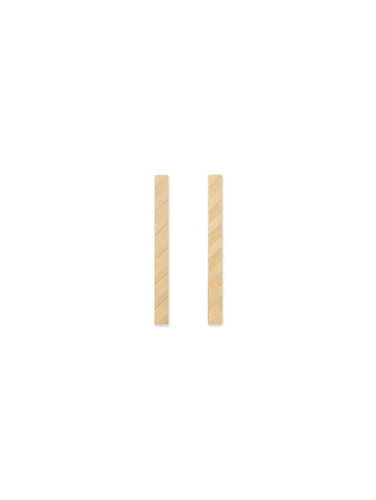 OFF WHITE Diag Earrings GOLD OWOD29ZC99MET001