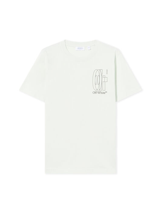 OFF WHITE Outl Dbl Arr S/S Slim Tee BLUEWASH 44MAA027S26J003