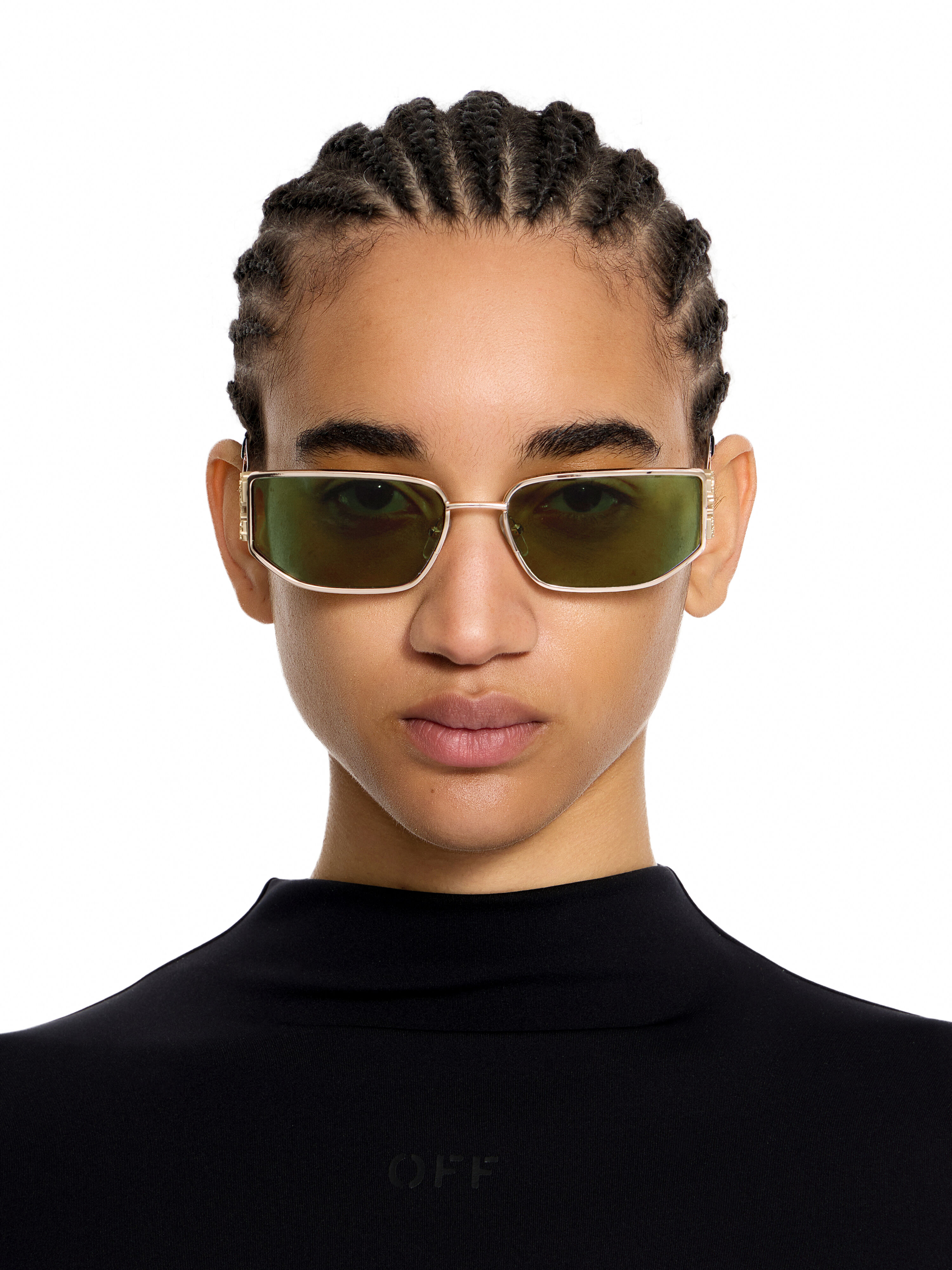 Allen Green Lens Sunglasses OFF WHITE Allen Green Lens Sunglasses SHINY WHITE OW1027765560