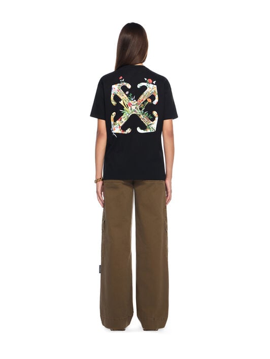 Arrow Glass Flower Regular Logo T-Shirt OFF WHITE Arrow Glass Flower Regular Logo T-Shirt BLACK - WHITE OWAA089F25JER001
