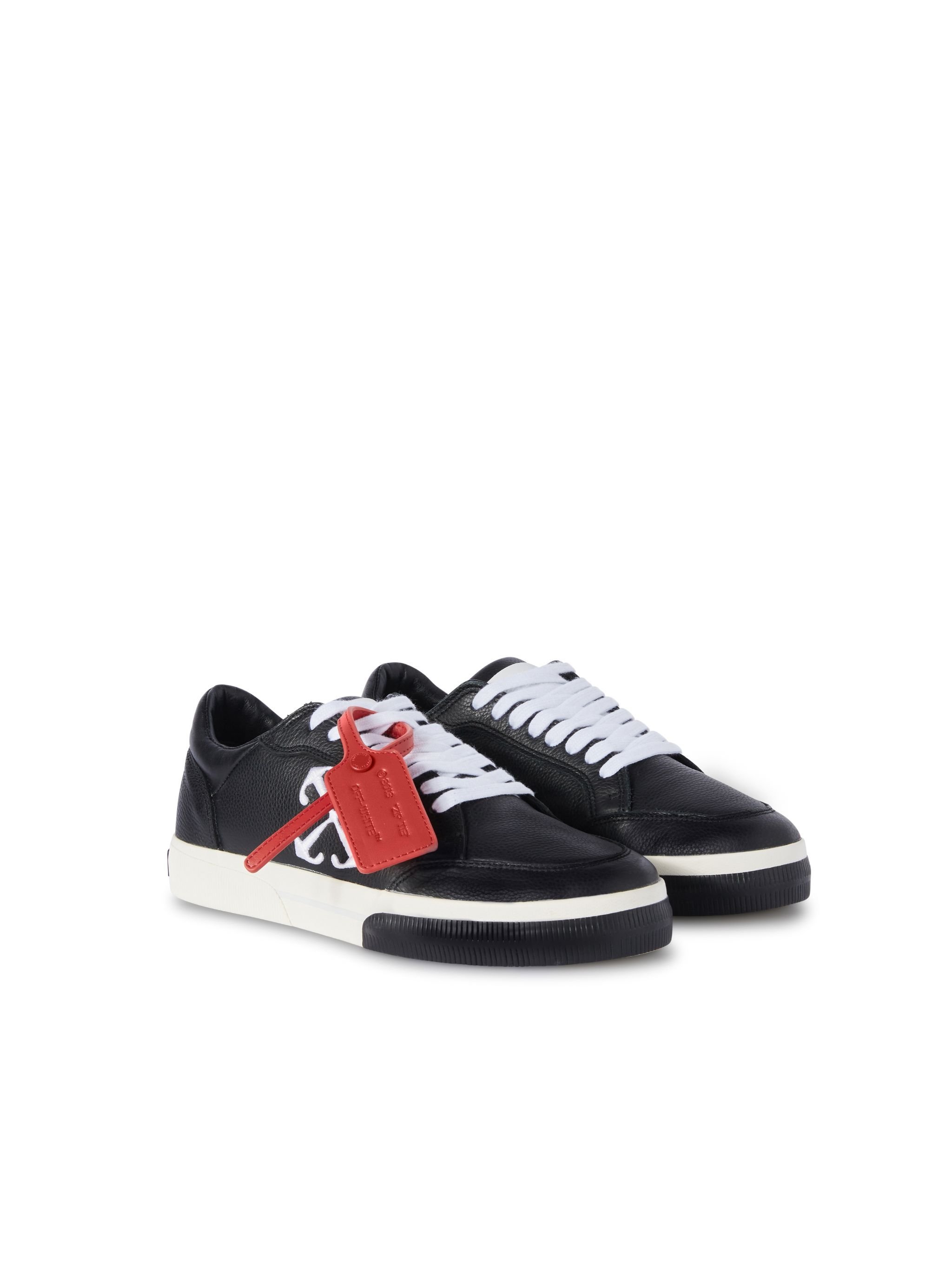 OFF WHITE New Low Vulcanized Leather BLACK OMIA293C99LEA001