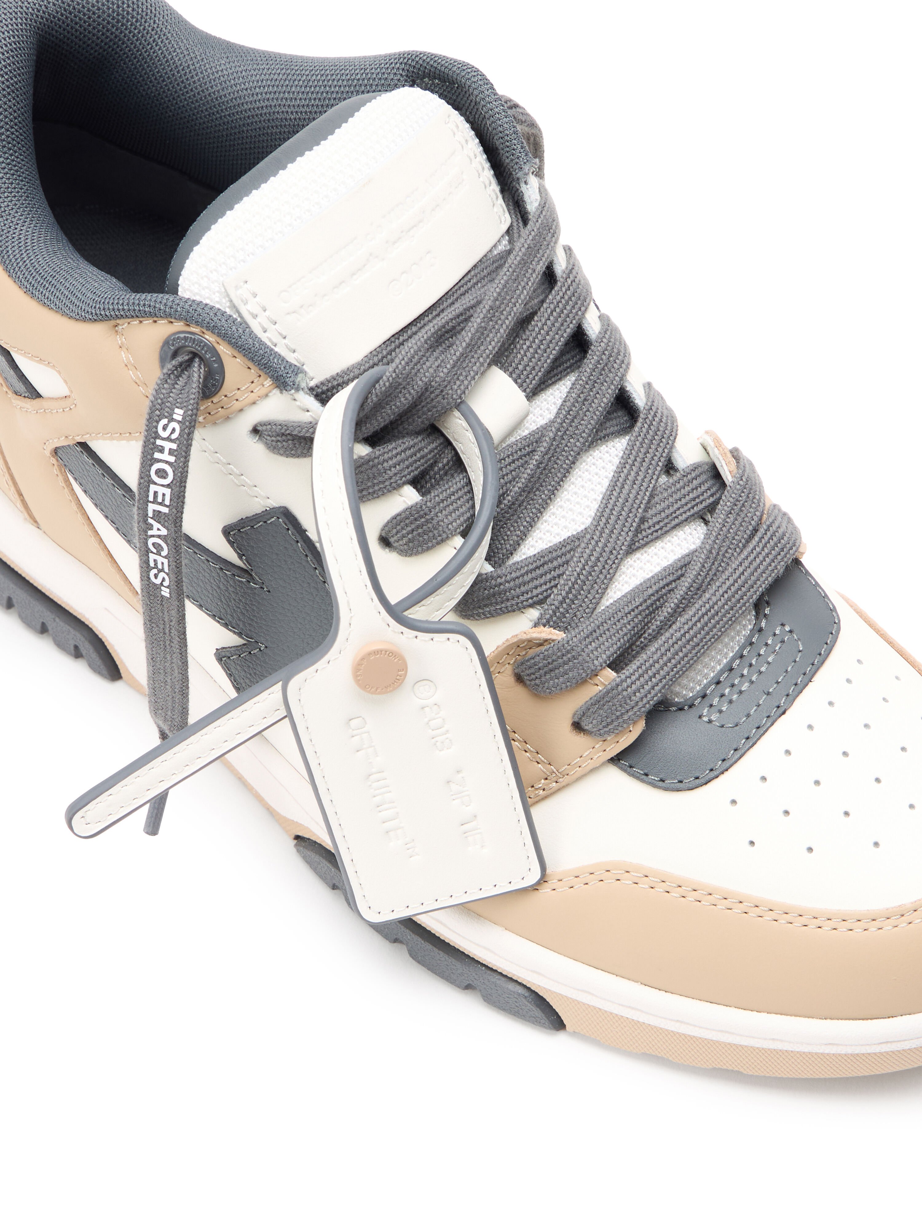 OFF WHITE Out Of Office Sneakers BEIGE - DARK GREY OWIA259S26LEA003