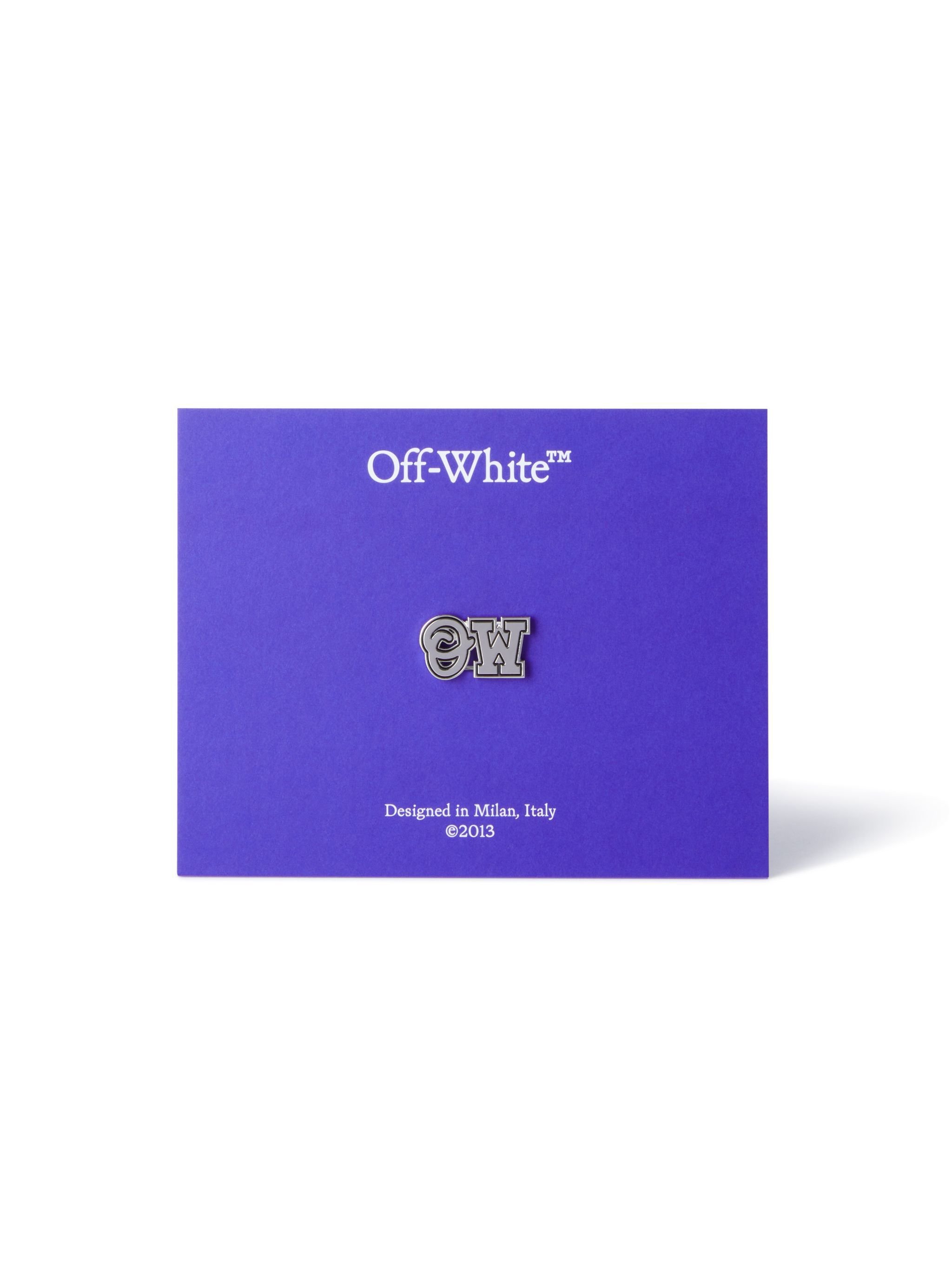 OFF WHITE Silver Initials Dubraw Charm GREY OMZF001T25MET005