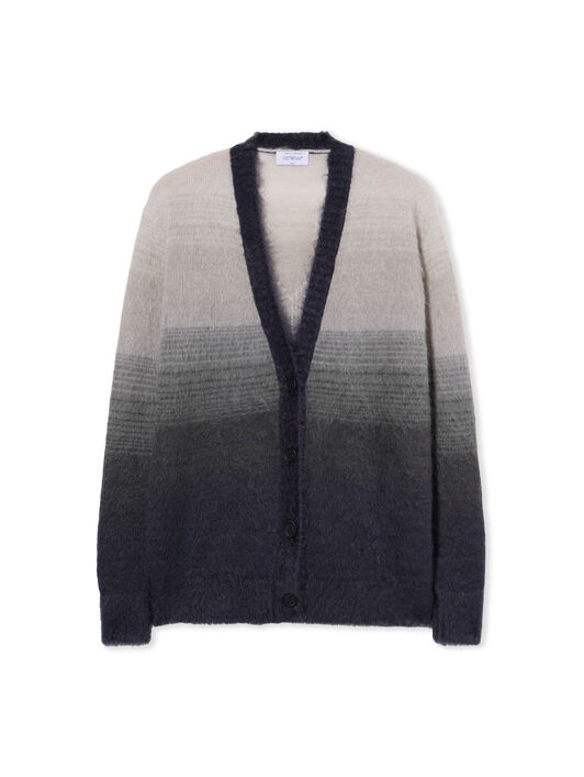 Mohair Arrow Degrade Cardigan OFF WHITE Mohair Arrow Degrade Cardigan BLACKENED PEARL-WHITE OWHB04KF25KNI001