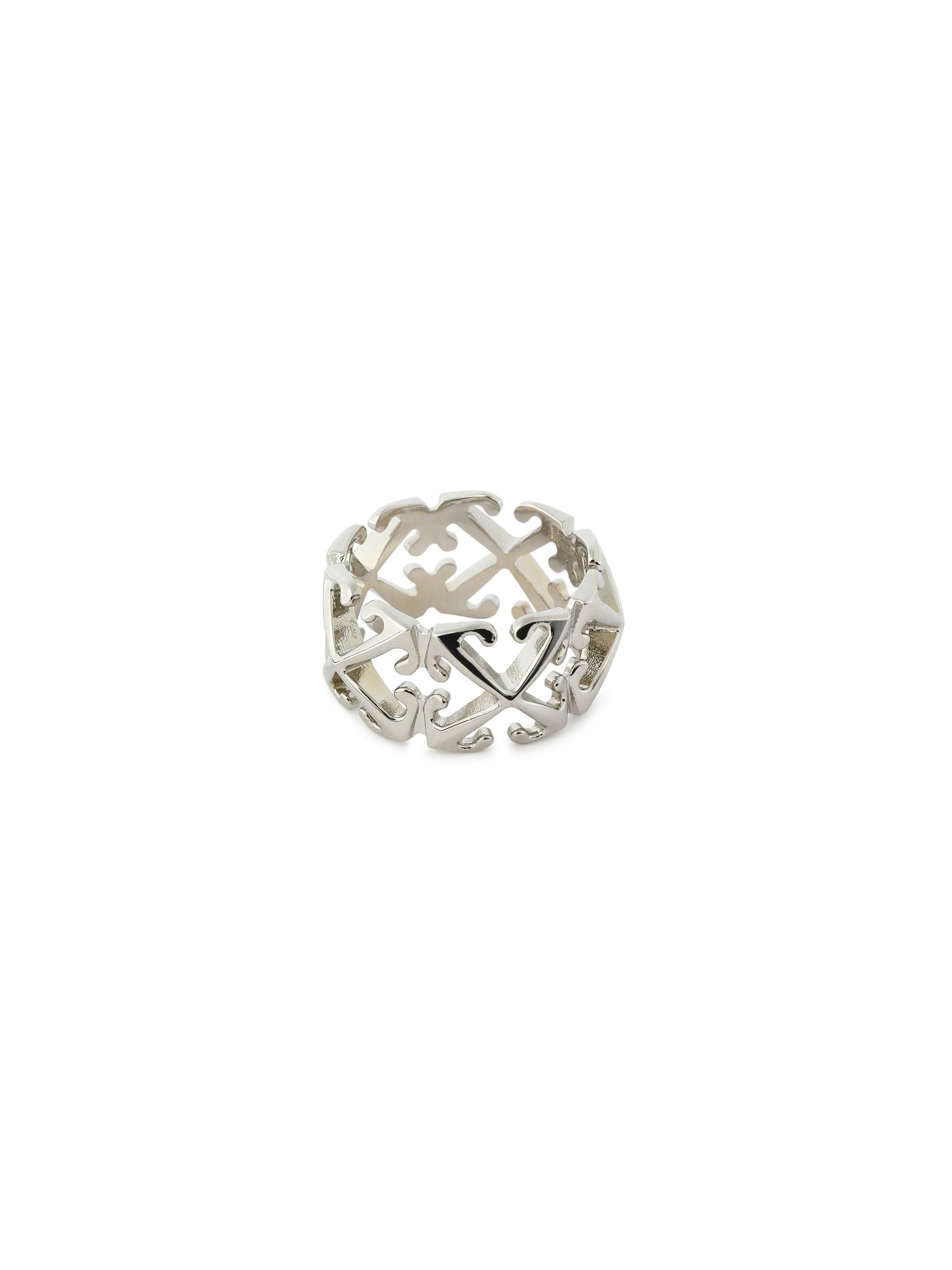OFF WHITE Ring Mit Pfeil SILBER OMOC07BC99MET001