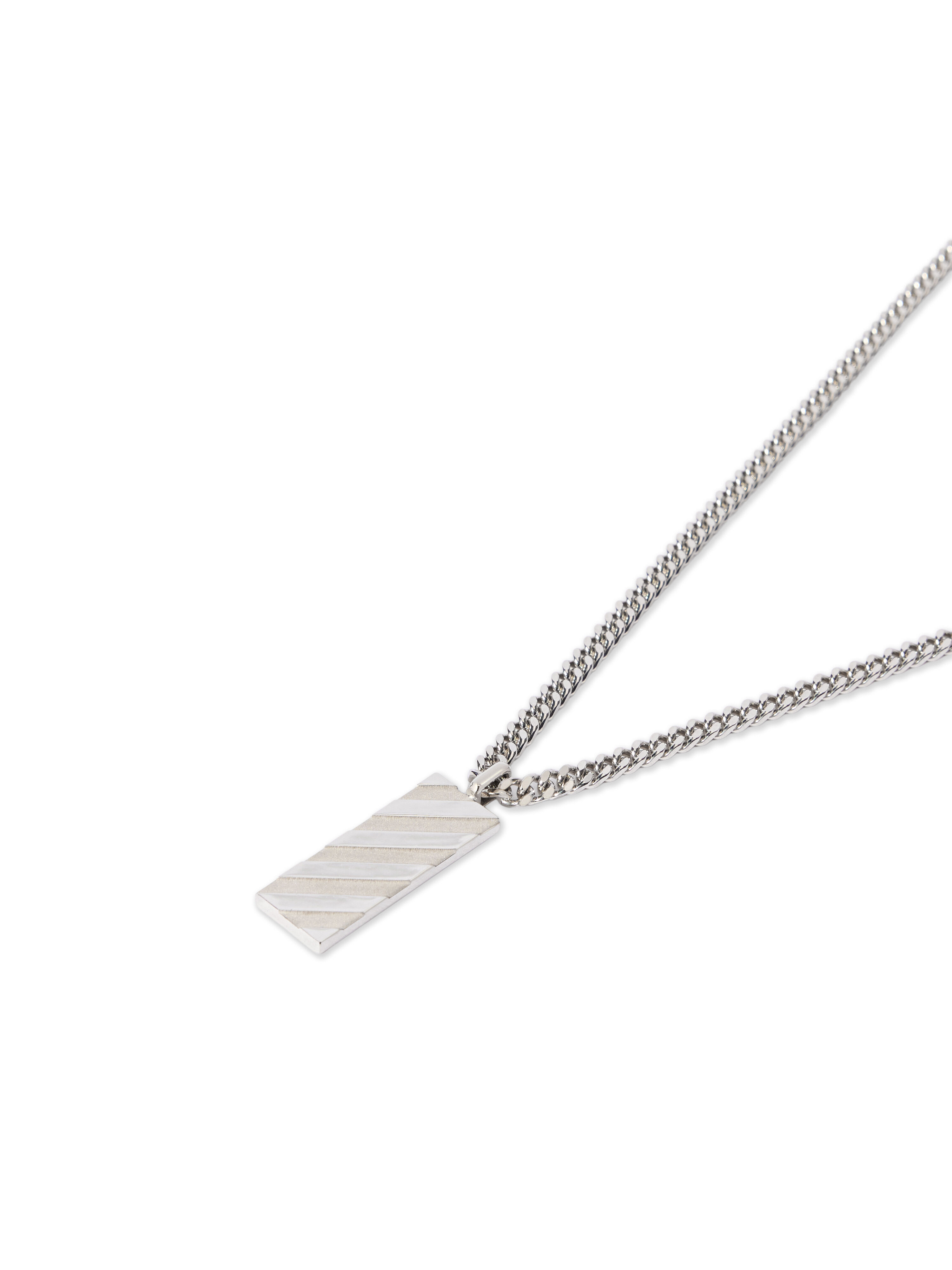 Diag Pendant Necklace OFF WHITE Diag Pendant Necklace SILVER - SILVER OMOB15WF25MET001