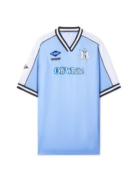OFF WHITE Blue/White Soccer Mini Dress BLUE OWDH008S25JER001