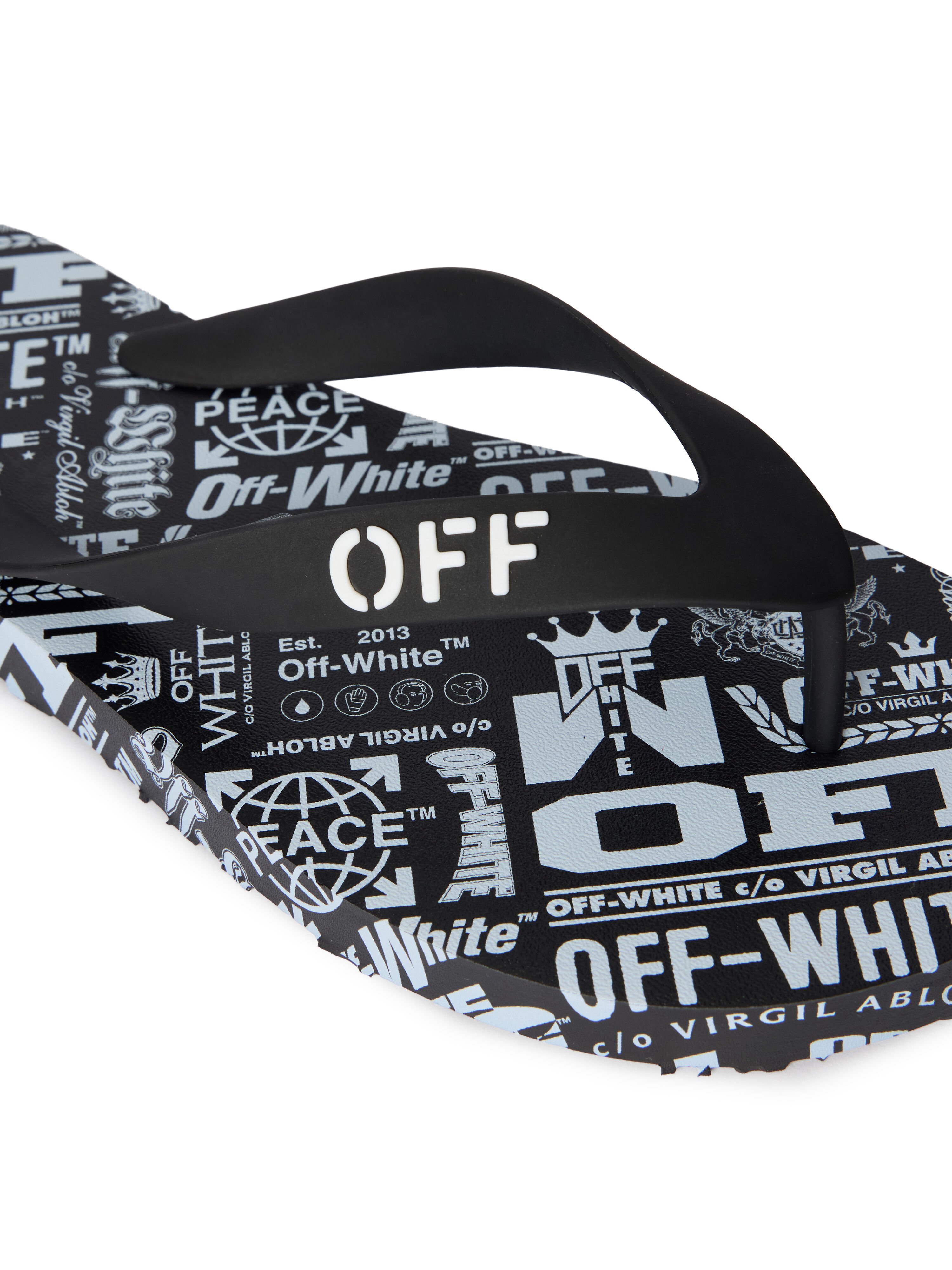 OFF WHITE OFF STAMP FLIP FLOP WHITE SNOW - BLACK OWIO001F25MAT001
