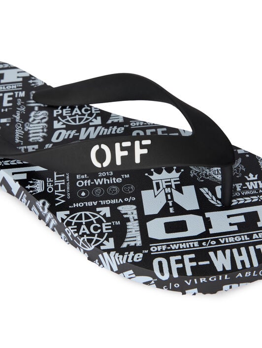 OFF STAMP FLIP FLOP OFF WHITE OFF STAMP FLIP FLOP WHITE SNOW - BLACK OWIO001F25MAT001