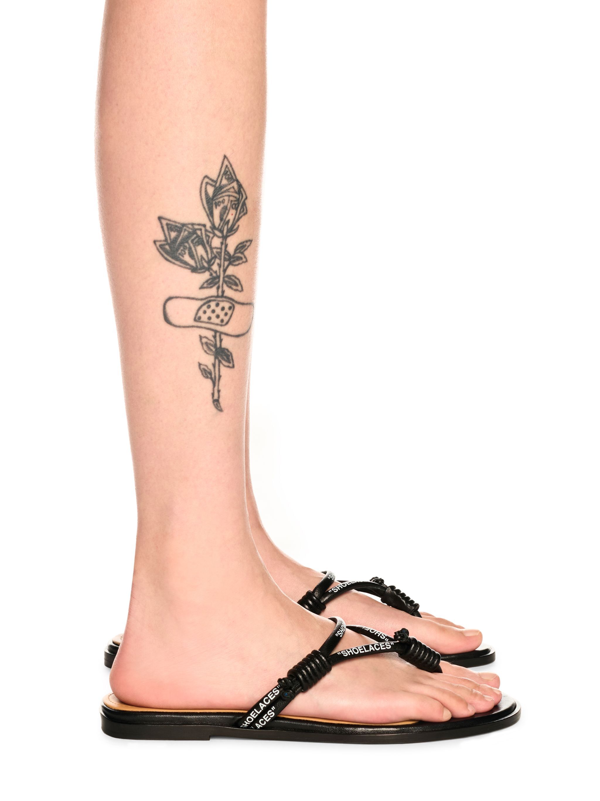OFF WHITE Schwarze Schnürbänder Sandalen SCHWARZ OWIH05DS25LEA001