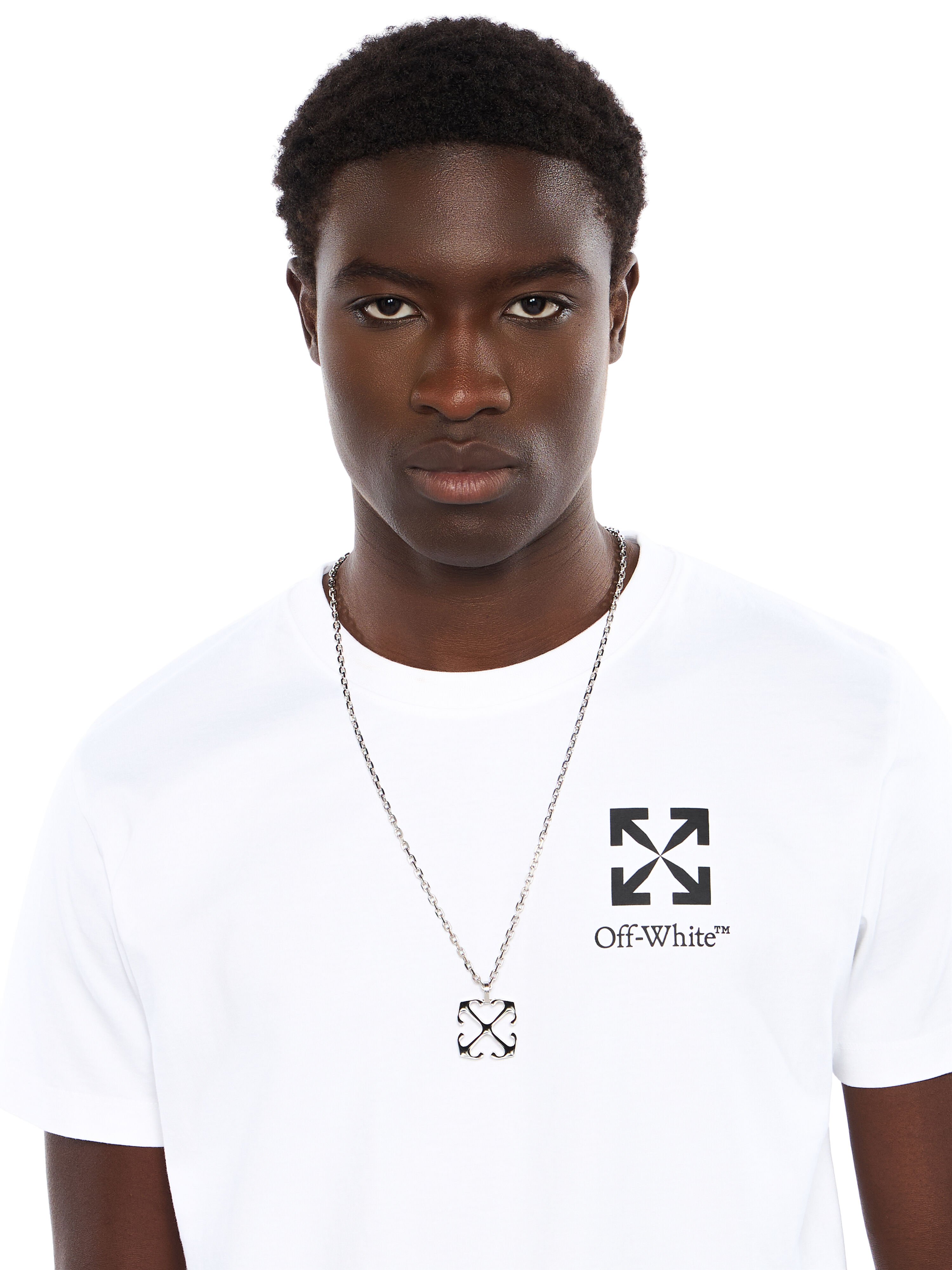 OFF WHITE Small Arrow Slim Logo Tee WHITE - BLACK OMAA027F25JER00F