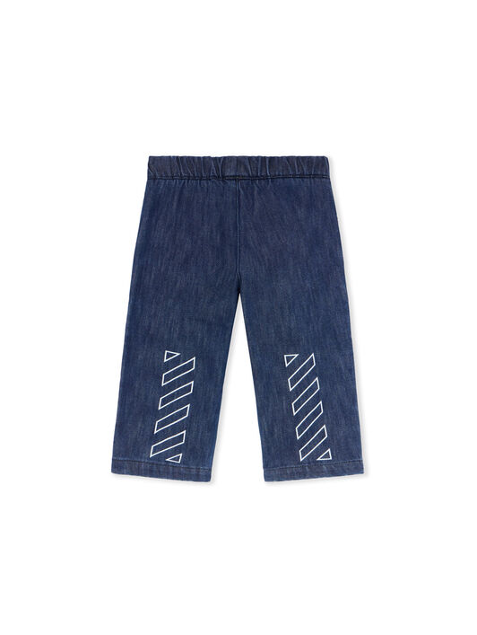 OFF WHITE Type Logo Denim Logo Pants INDIGO - WHITE OBAX001F25DEN001