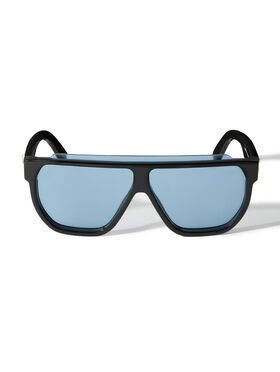 OFF WHITE Earth Light Blue Lens Sunglasses Shiny Black OW10491045133