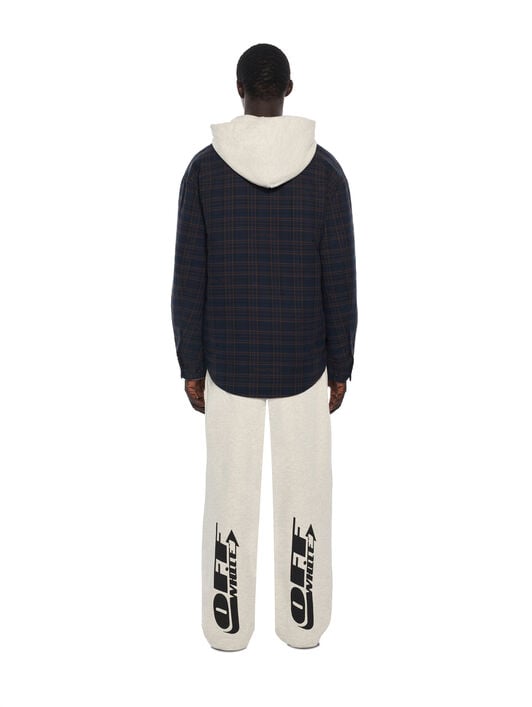 Check Flannel Padded Overshirt OFF WHITE Check Flannel Padded Overshirt BLUE GRAPHITE 44MES01FF26F001
