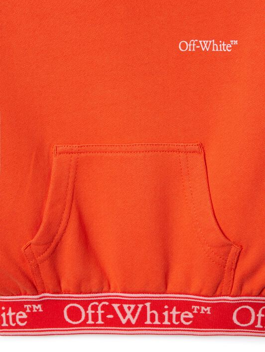 OFF WHITE Bookish Logo Band Hoodie ORANGE OGBB005S25FLE001