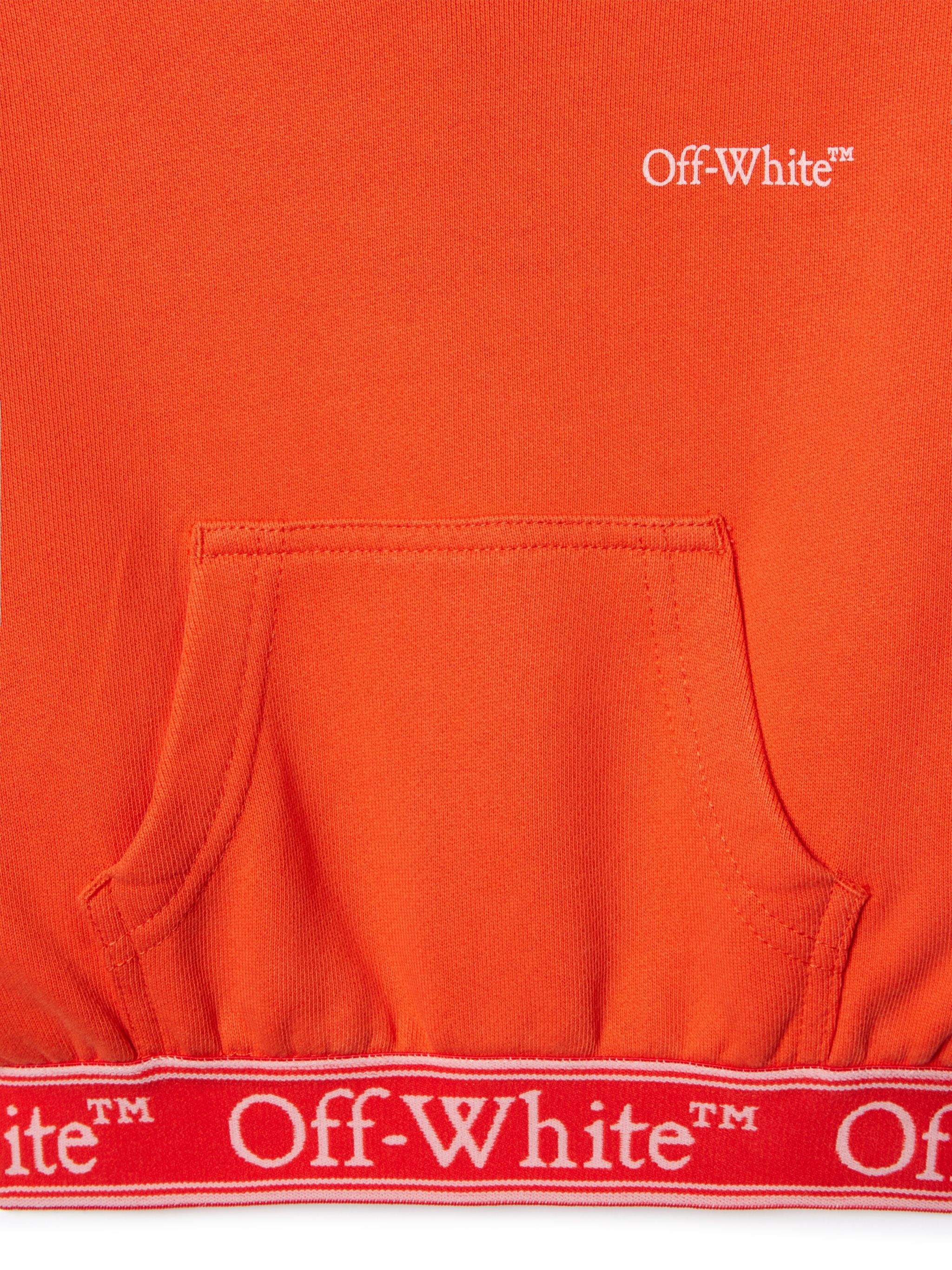 OFF WHITE Bookish Logo Band Hoodie ORANGE OGBB005S25FLE001