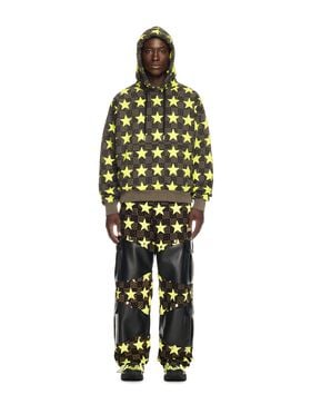 OFF WHITE Skate-Hoodie mit Sternenmuster GRÜN OMBB085W24FLE005