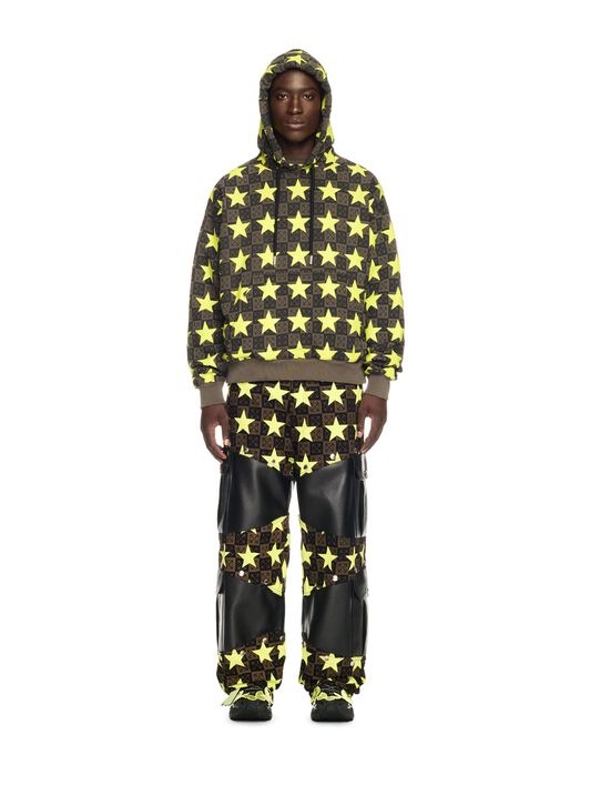 Stars Ao Skate Hoodie OFF WHITE Stars Ao Skate Hoodie GREEN OMBB085W24FLE005