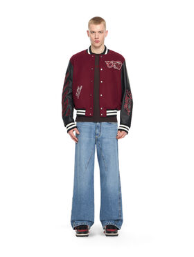OFF WHITE Off-White™ c/o AC Milan Varsity Jacket BLACK RED 44MEA305G25F002