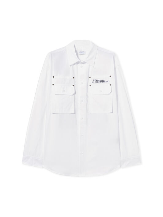 OFF WHITE Type Arrow Poplin Overshirt WHITE 44XGE04VS26F001