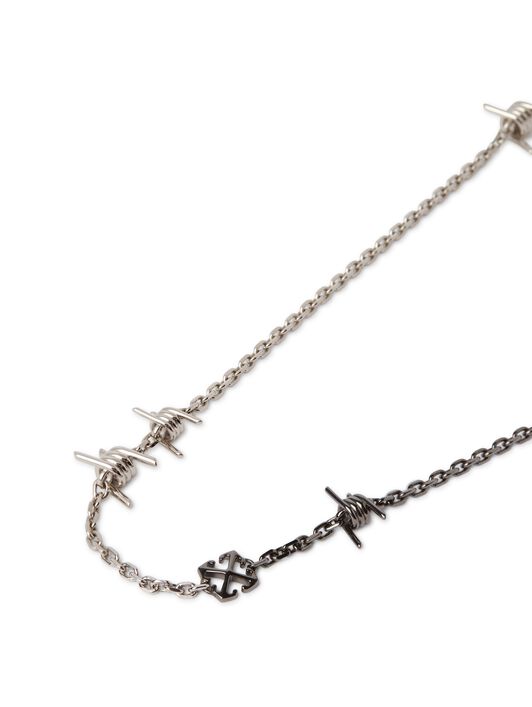 OFF WHITE Draht Kette SILBER OMOB15OS25MET001