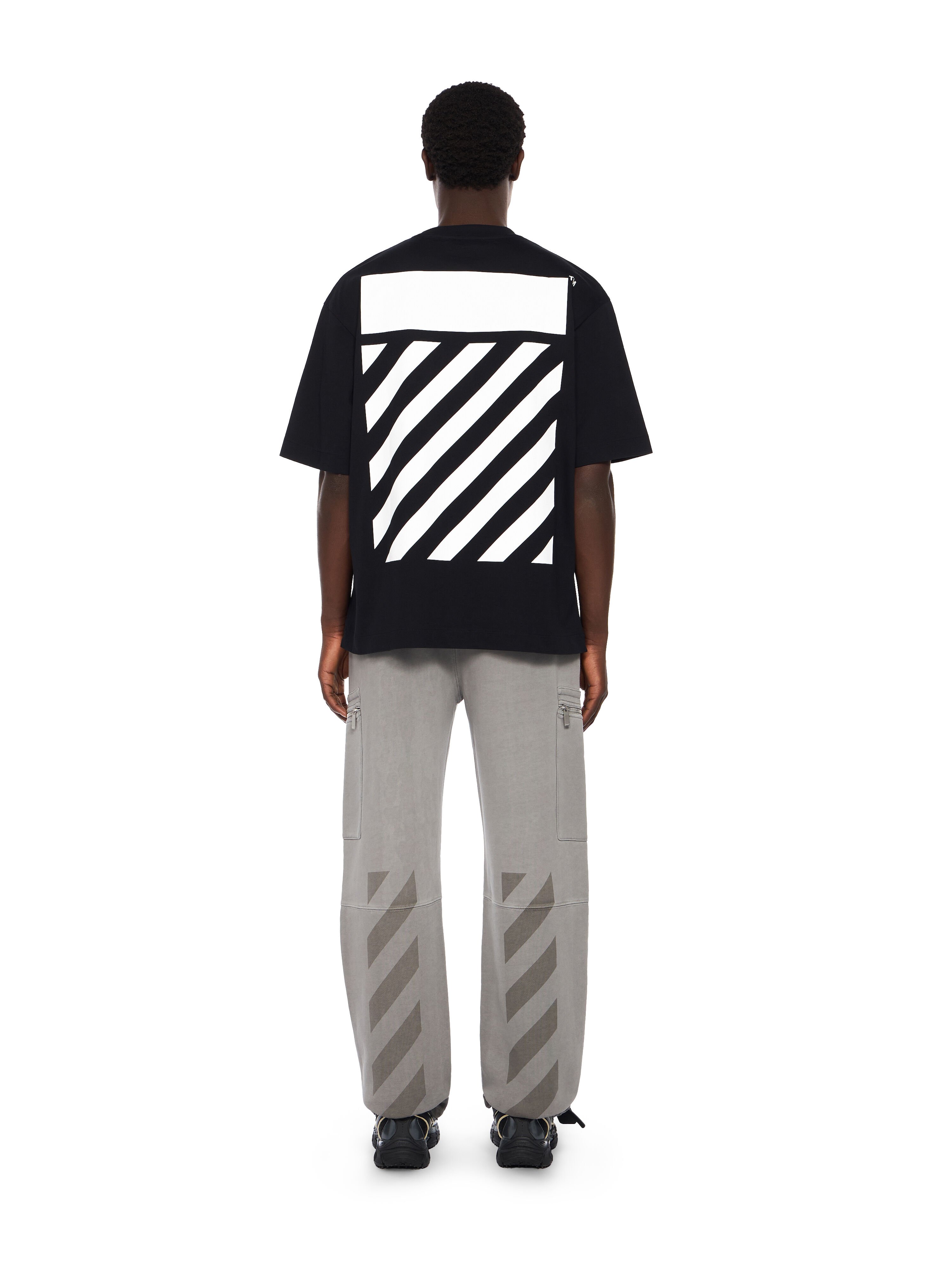OFF WHITE Laundry Diagonal Cargo Sweatpants DEGRADÉ BLACK - DEGRADÉ BLACK OMCH059F25FLE003