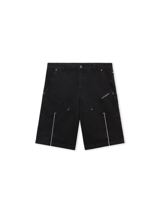OFF WHITE Owr Gd Gab Milit Relax Shorts BLACK 44XCS006S26F001