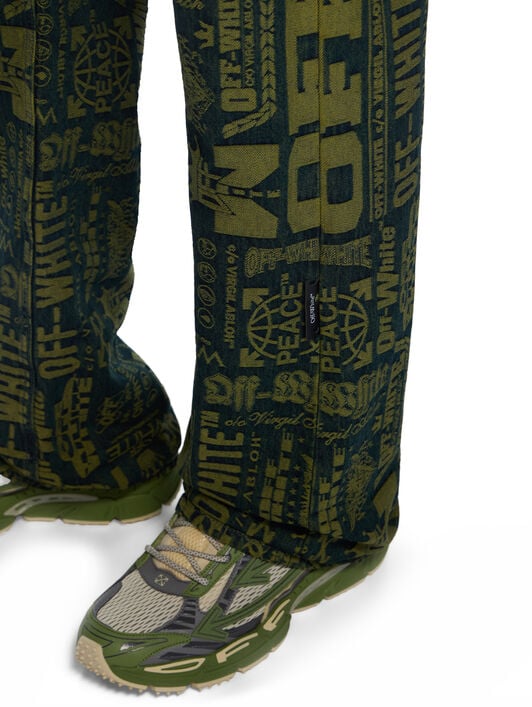 Multilogo Jacquard Relaxed Jeans OFF WHITE Multilogo Jacquard Relaxed Jeans MULTILOGO - GREEN MOSS OMYA18JF25DEN005