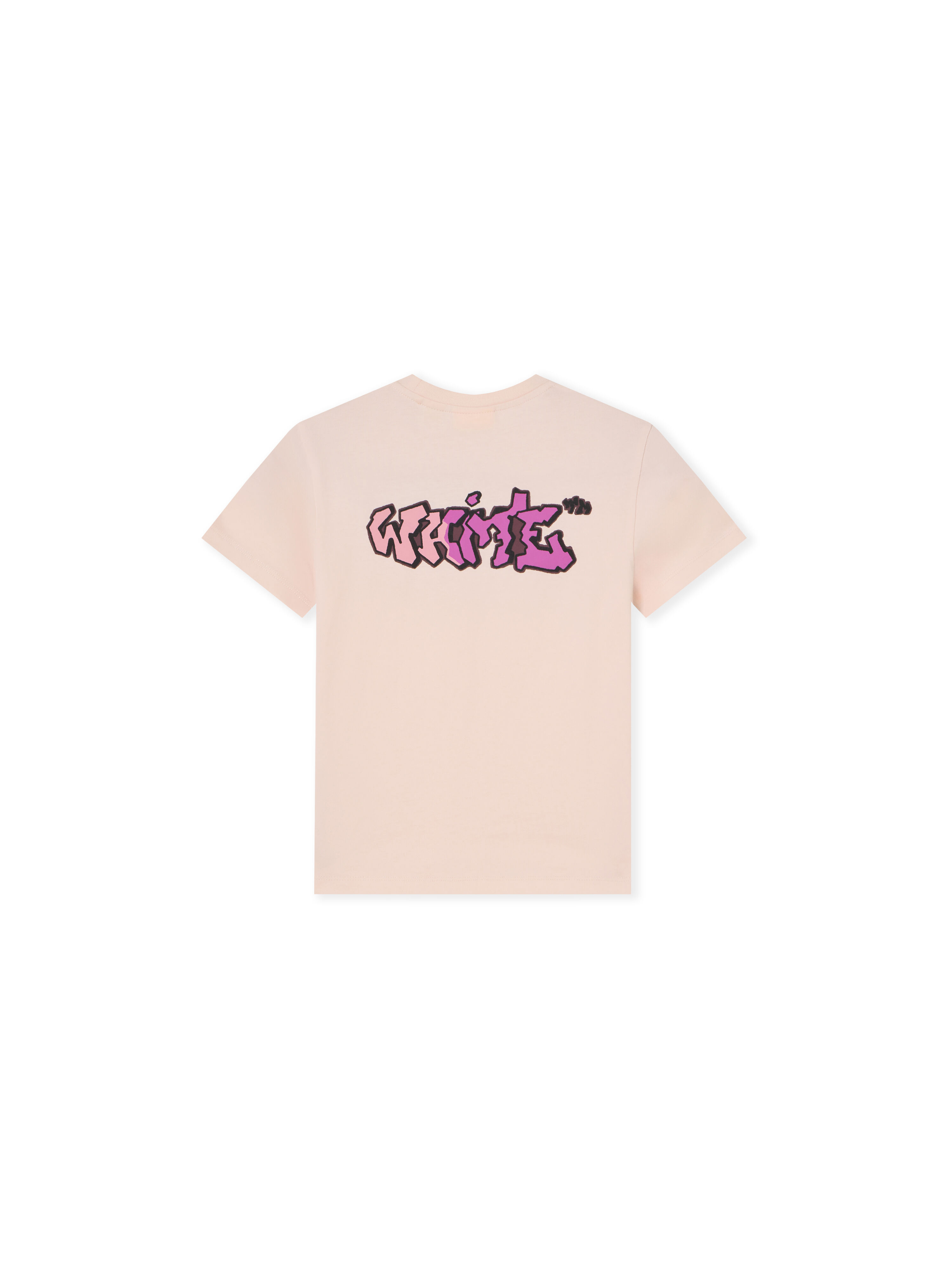 OFF WHITE Graffiti Short Sleeve T-Shirt CRYSTAL PINK 44GAA001F26J004