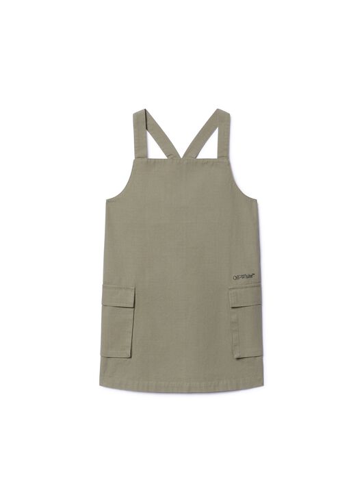 OFF WHITE Bookish Cargo Dress GREEN OGDB069S25FAB001