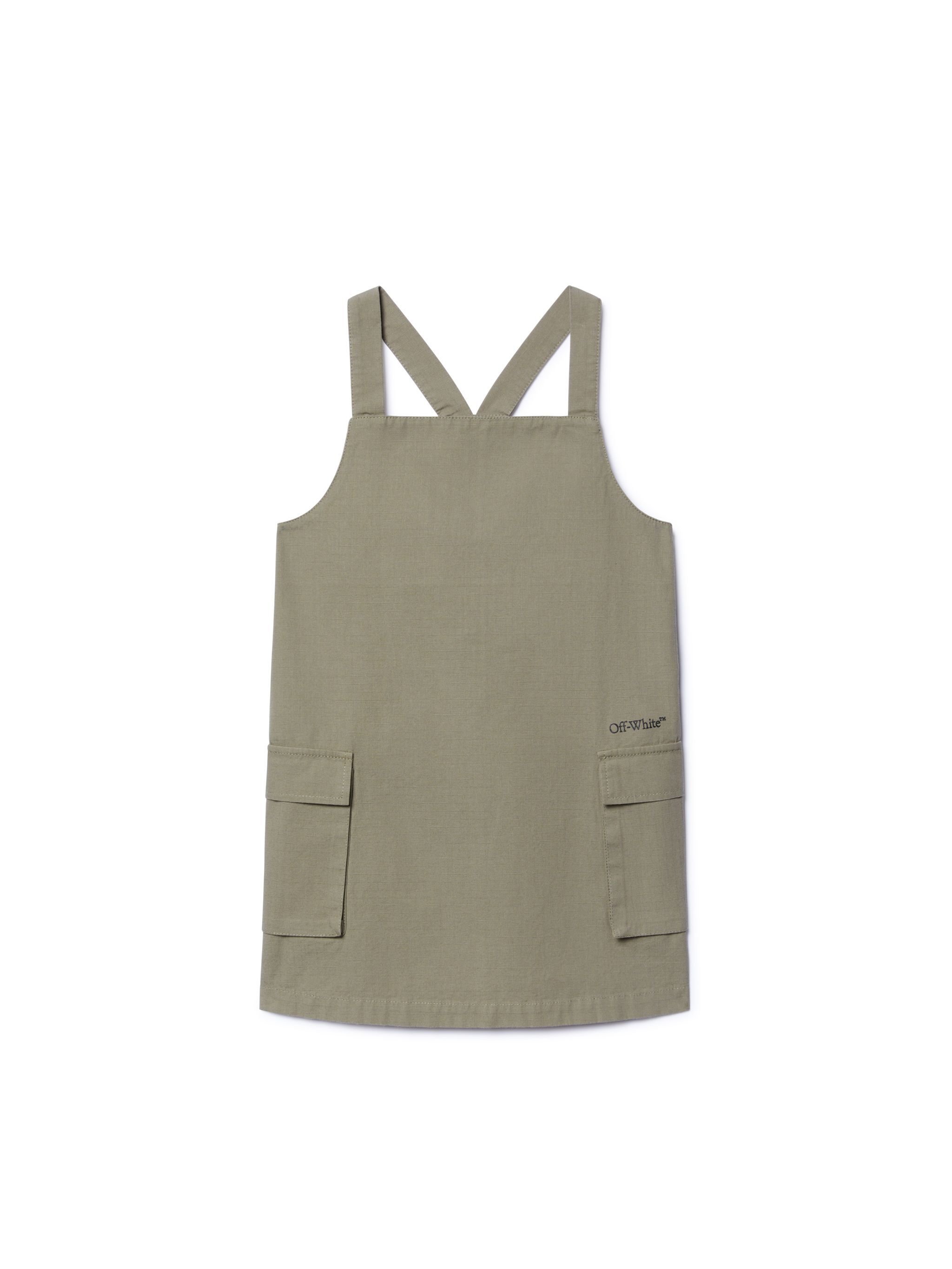 OFF WHITE Bookish Cargo Dress GREEN OGDB069S25FAB001