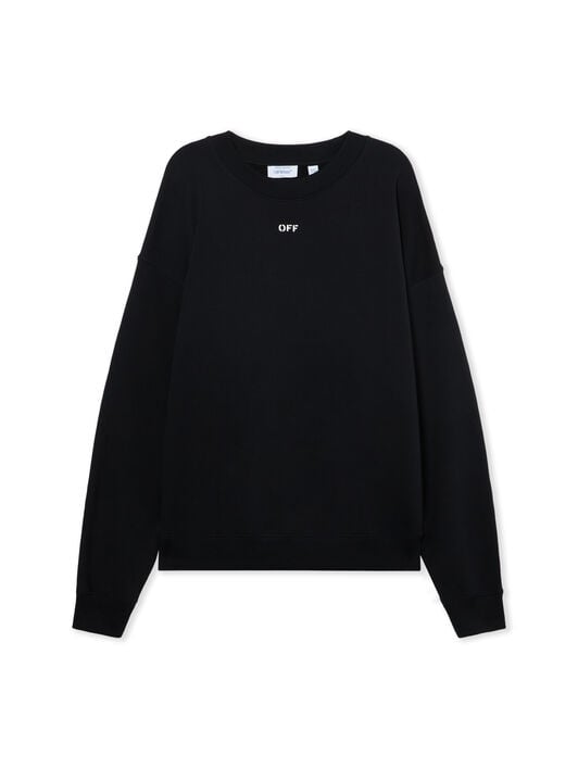 OFF WHITE Dotted Arrow Diagonal Skate Sweatshirt BLACK-WHITE 44MBA054G5F00A