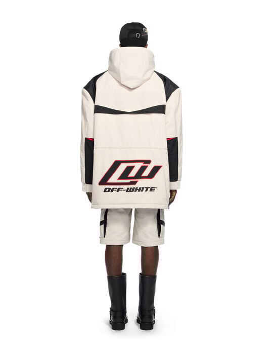 OFF WHITE Sporty Ow Col Block Parka OFF WHITE - BLACK OMEC039W25FAB001