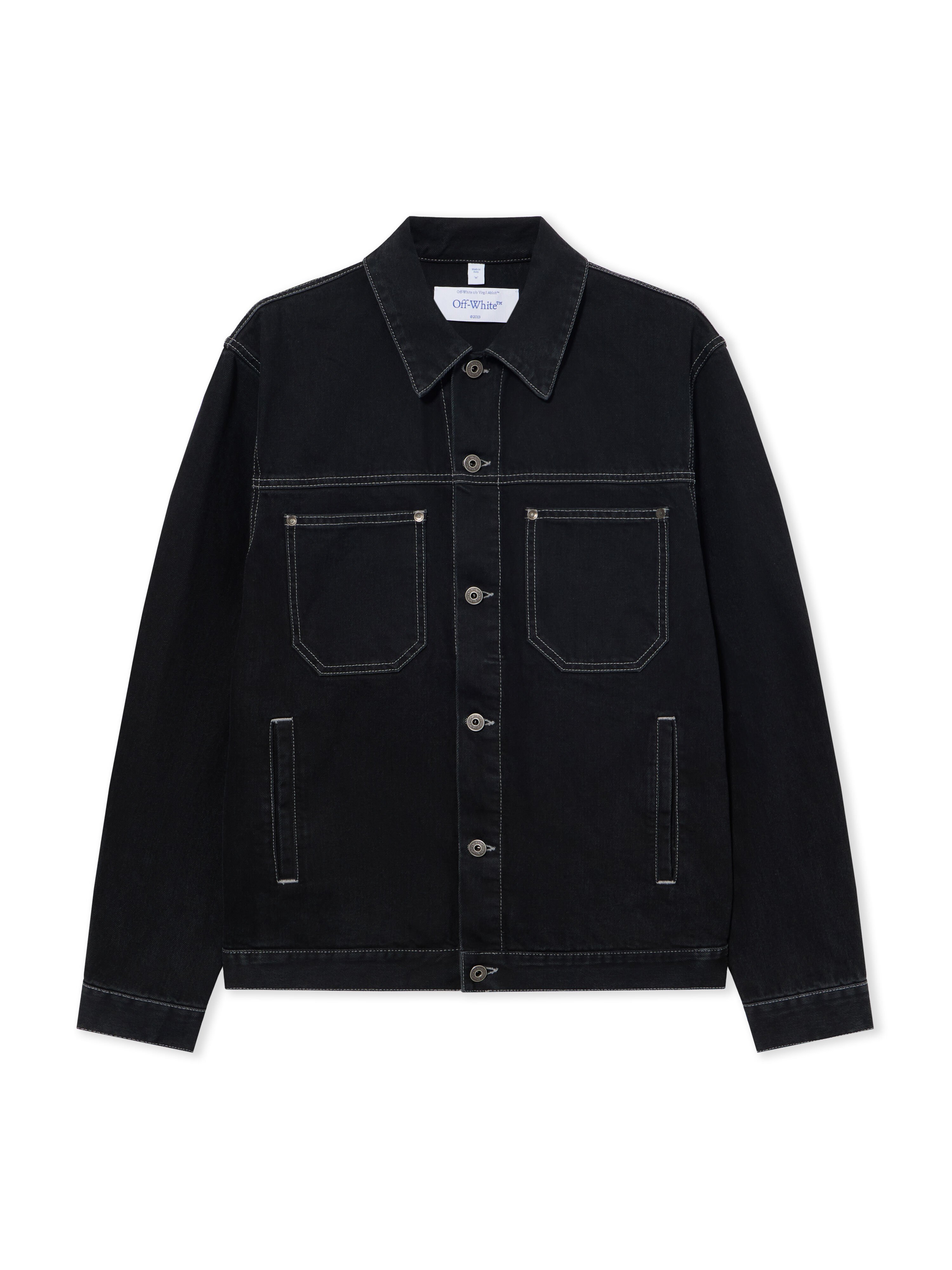 Half Arrow Denim Skate Jacket OFF WHITE Half Arrow Denim Skate Jacket STONE RAW BLACK 44MYE09QS26D001