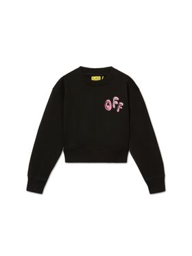 OFF WHITE Felpa Con Motivo Balloon Arrow NERO OGBA013S25FLE002