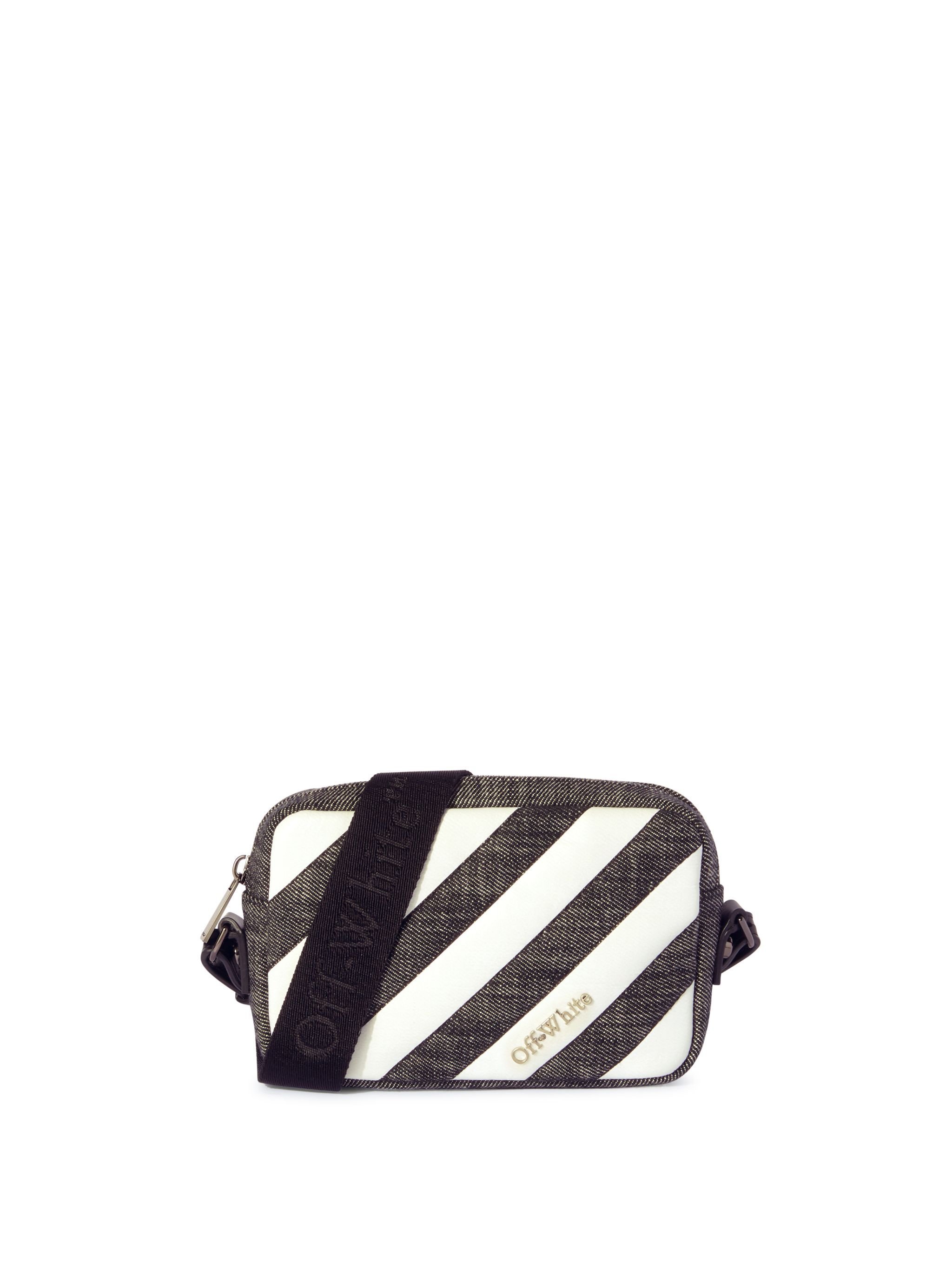 OFF WHITE Black Diagonal Quilted Camera Bag BLACK OWNN18FS25FAB002
