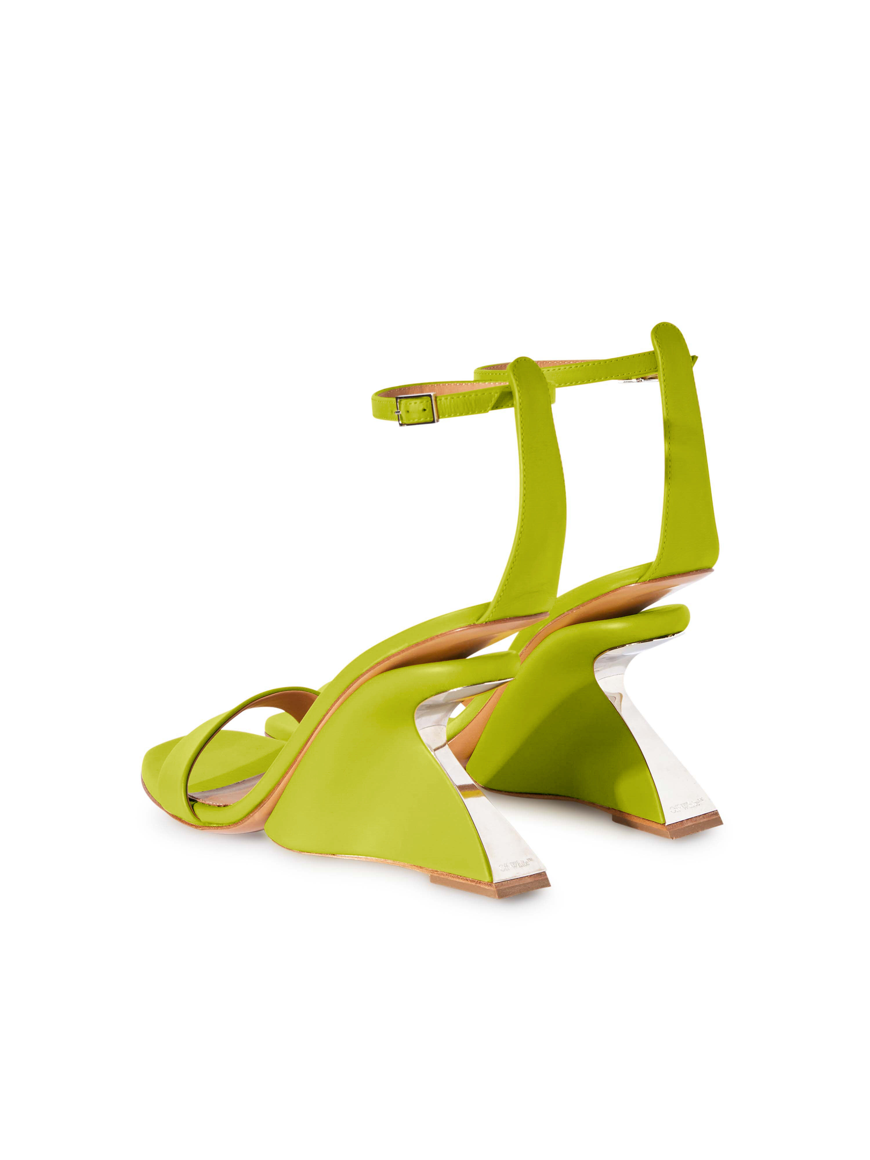 OFF WHITE Sculptural Wedge Sandals LIGHT GREEN  GREEN A OWIH058S24LEA001