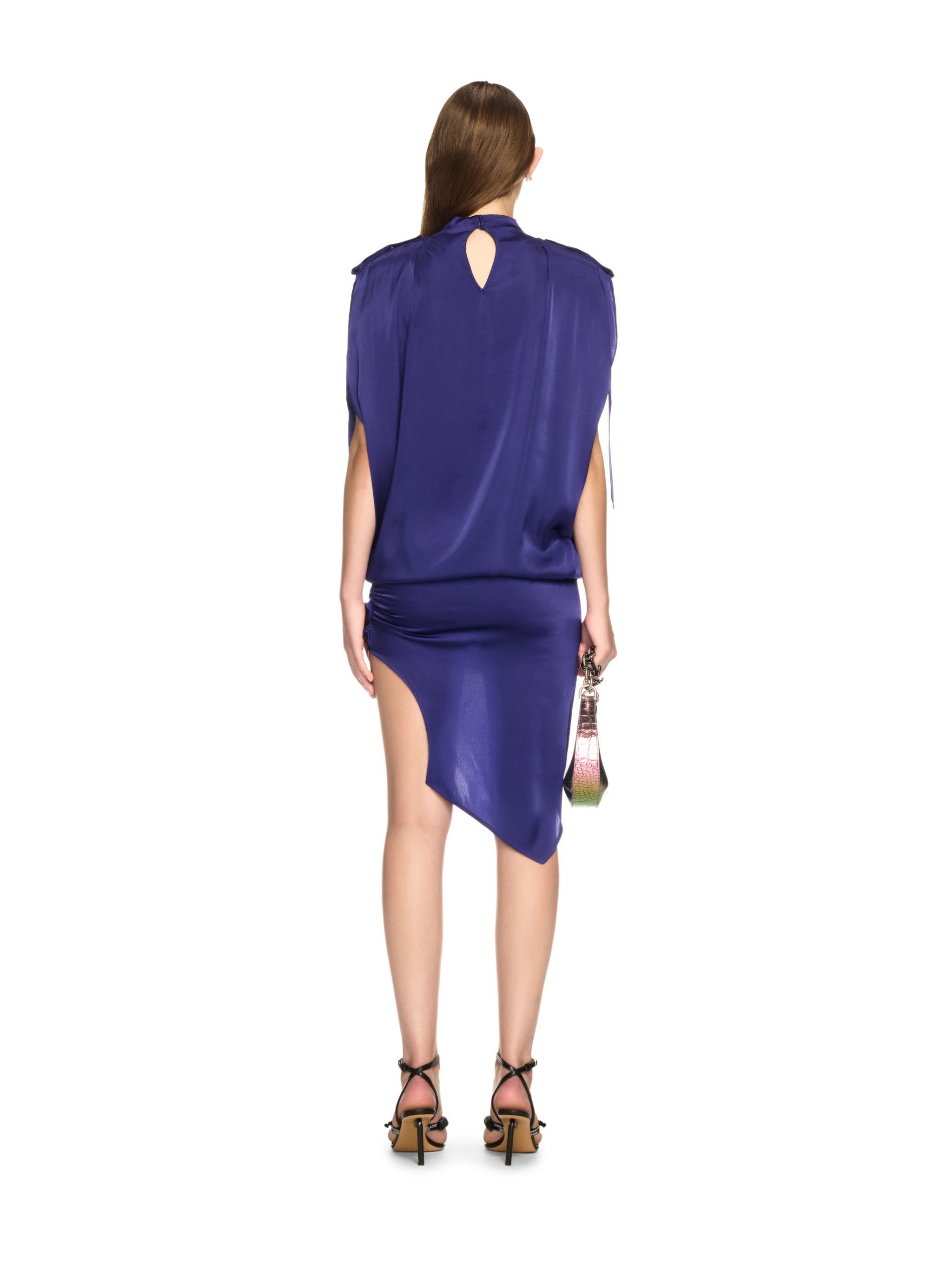 OFF WHITE Blue Satin Key Dress BLUE OWDB53JS25FAB001
