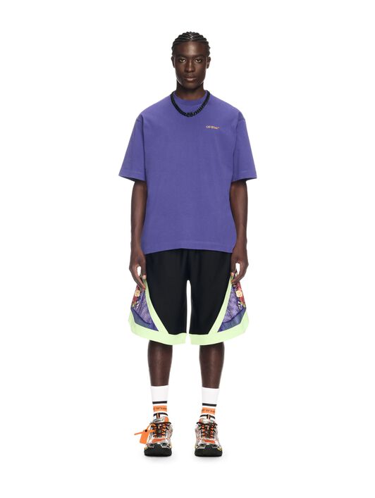 OFF WHITE Blue Tape Arrow T-Shirt PURPLE OMAA120S25JER00D
