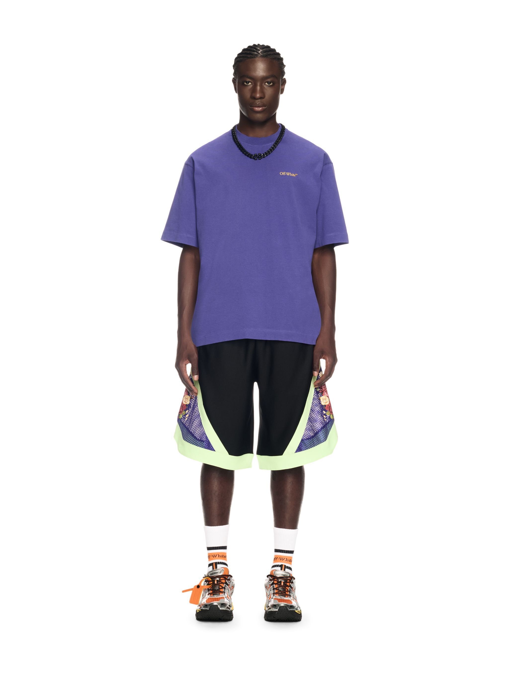 OFF WHITE Blue Tape Arrow T-Shirt PURPLE OMAA120S25JER00D