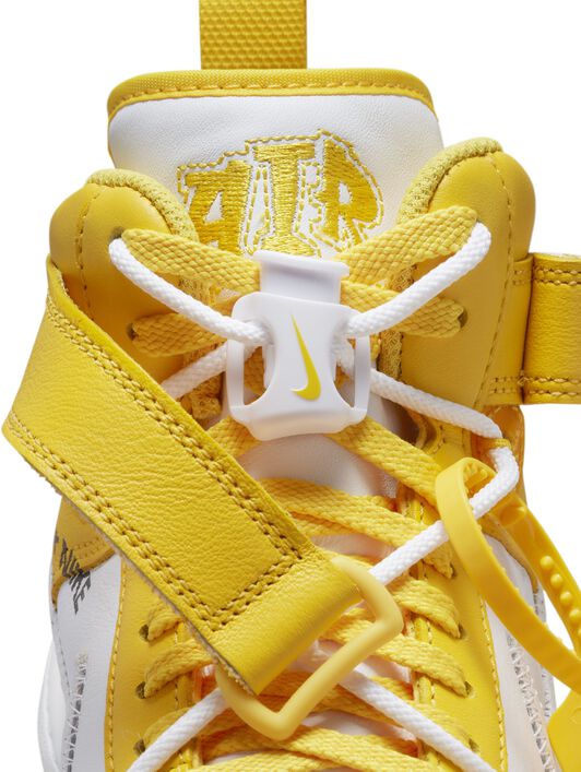 OFF WHITE Sneakers Nike AF1 Mid Varsity Maize c/o Off-White™️ Weiß/Gelb GELB OMIA294G23LEA001