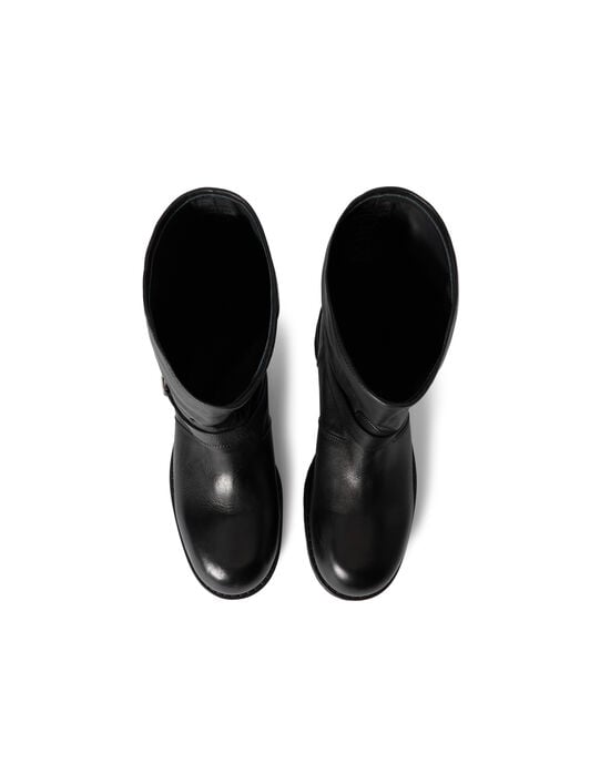 OFF WHITE Off Track Leather Boots BLACK - SILVER OMIE00EC99LEA001