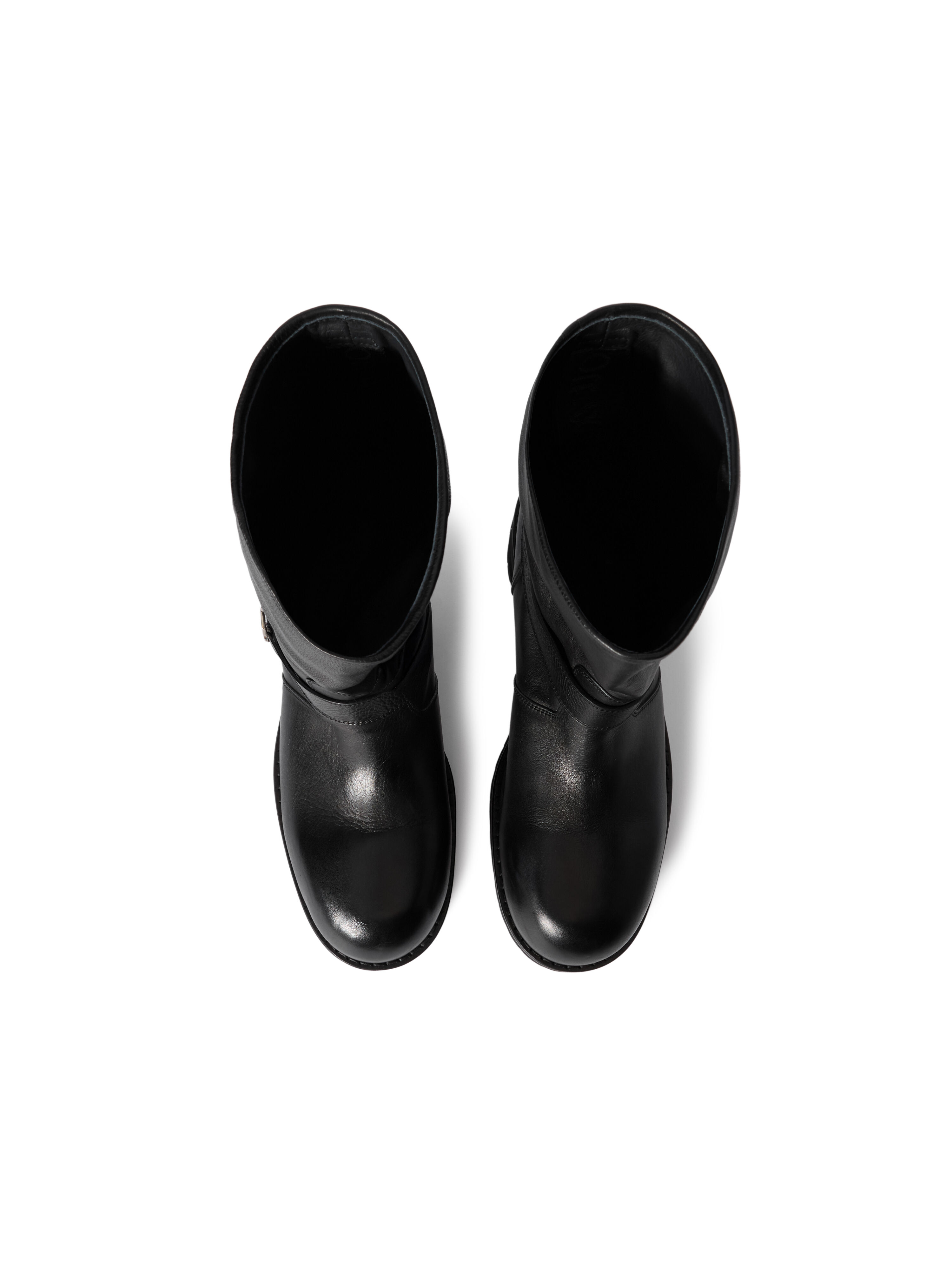 OFF WHITE Off Track Leather Boots BLACK - SILVER OMIE00EC99LEA001