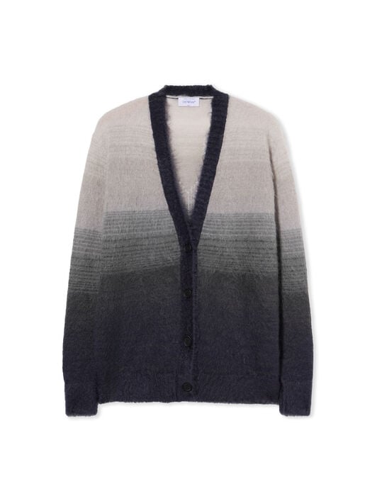 Mohair Arrow Degrade Cardigan OFF WHITE Mohair Arrow Degrade Cardigan BLACKENED PEARL-WHITE OWHB04KF25KNI001