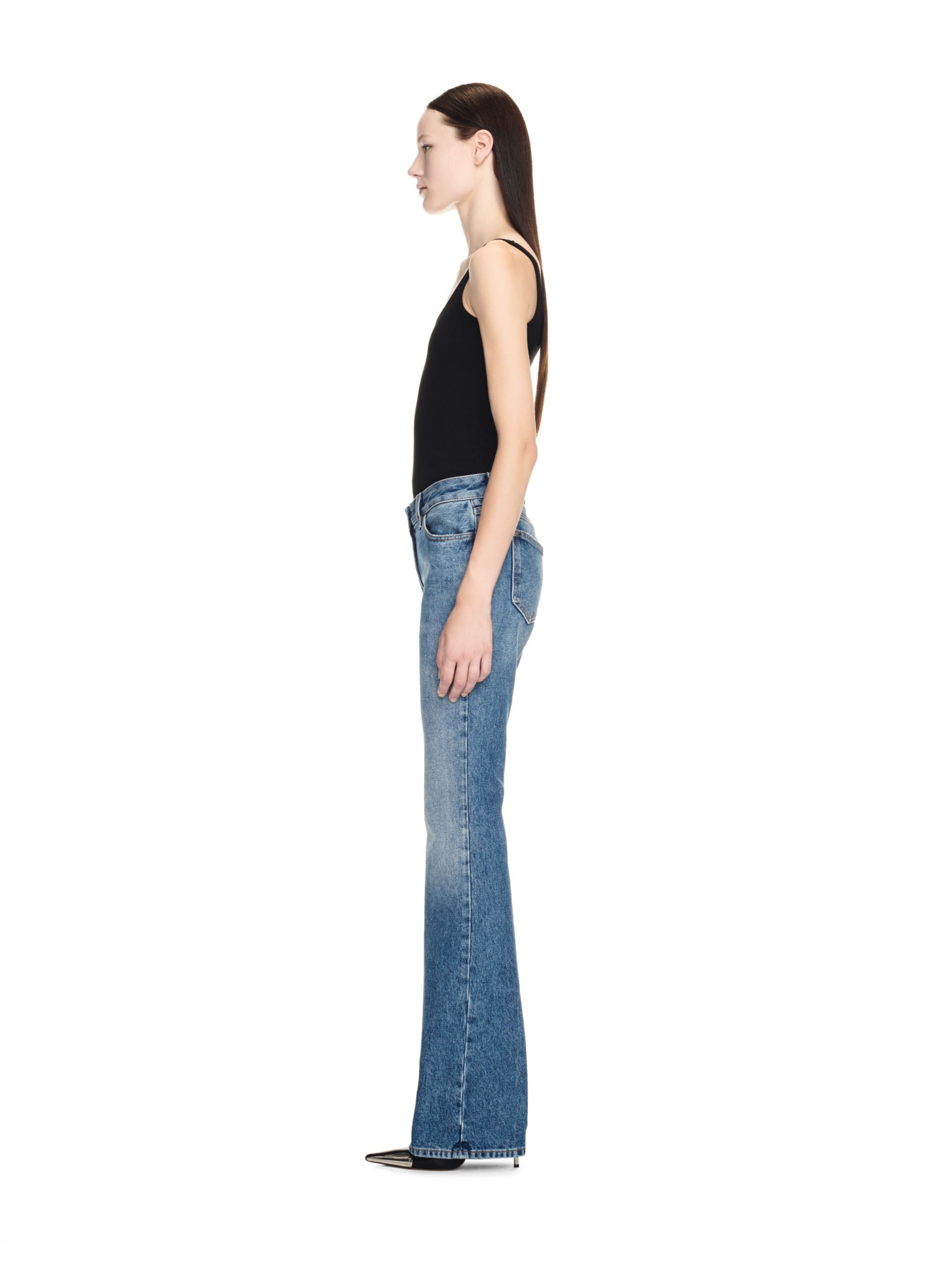 OFF WHITE Jeans svasati a cinque tasche BLU OWYA061C99DEN001