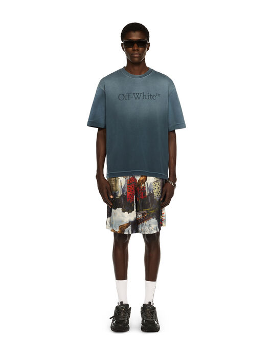 OFF WHITE Laundry Skate T-Shirt VINTAGE DARK SAPPHIRE - VINTAGE DARK SAP OMAA120F25JER00P