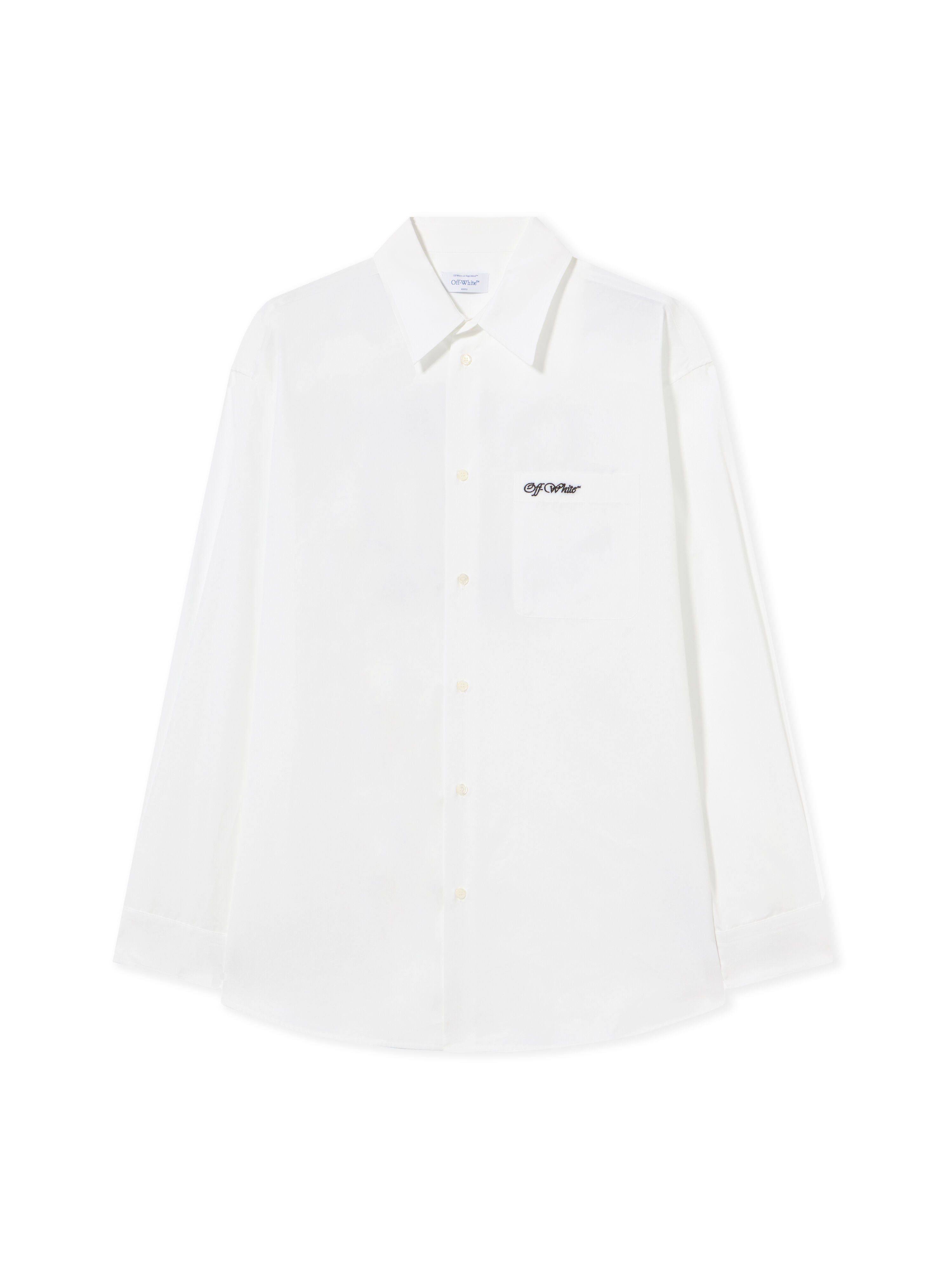 OFF WHITE College Popl Oversize Shirt WHITE - BLACK OMGE004F24FAB001