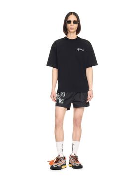 OFF WHITE Black Script T-Shirt GREEN OMAA027T25JER00U