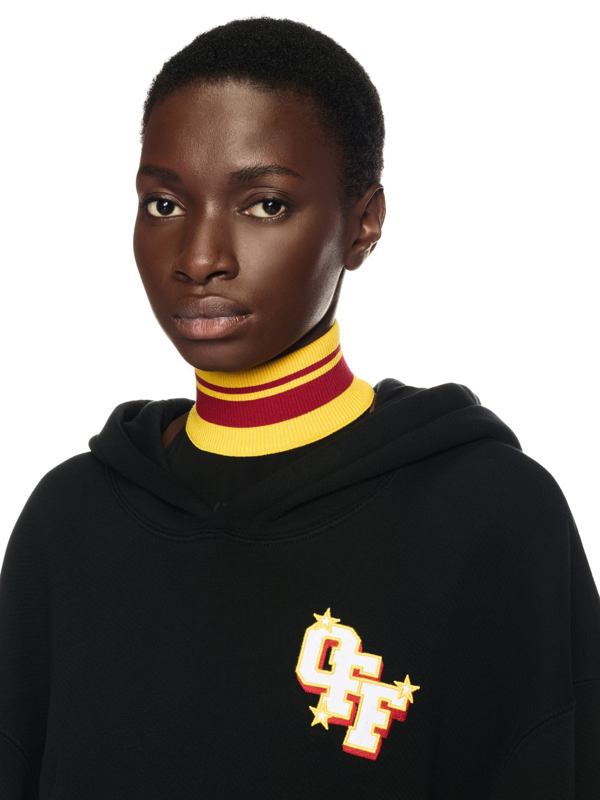 OFF WHITE Schwarzer College-Over-Hoodie SCHWARZ OWBB058W24FLE001
