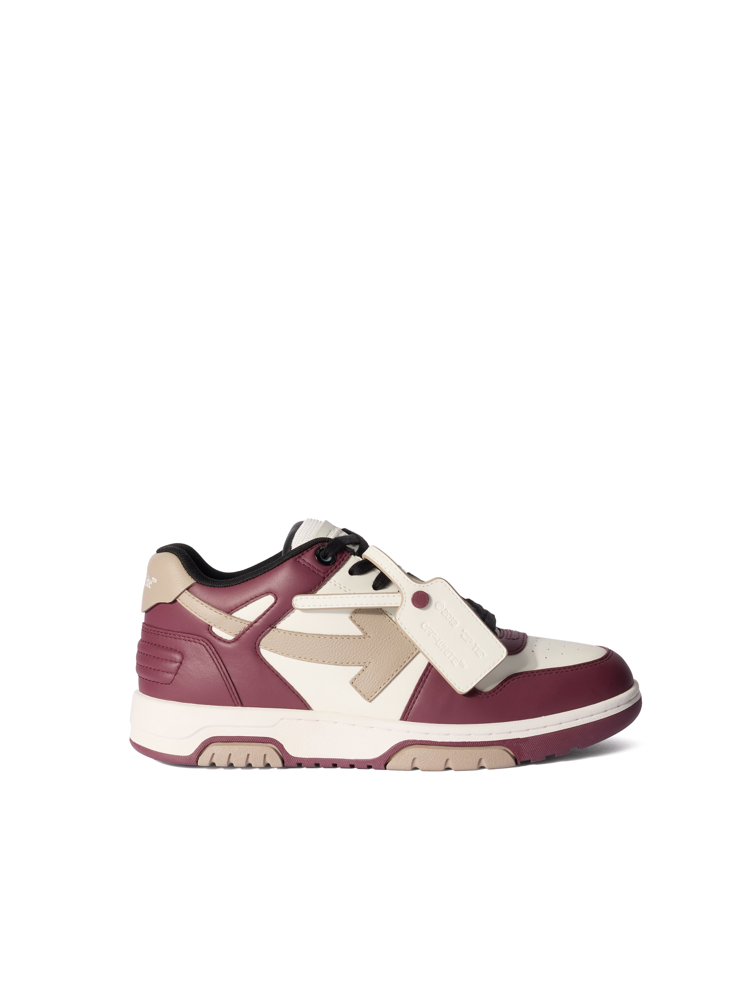 OFF WHITE Out Of Office Sneakers WHITE - BURGUNDY OMIA189F25LEA003